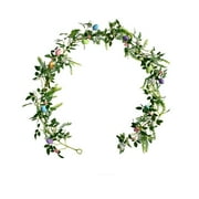 GERsome Easter Garland Faux Spring Vine with Easter Eggs Berries for Rustic Mantle Arch Home Table Tree Decoration